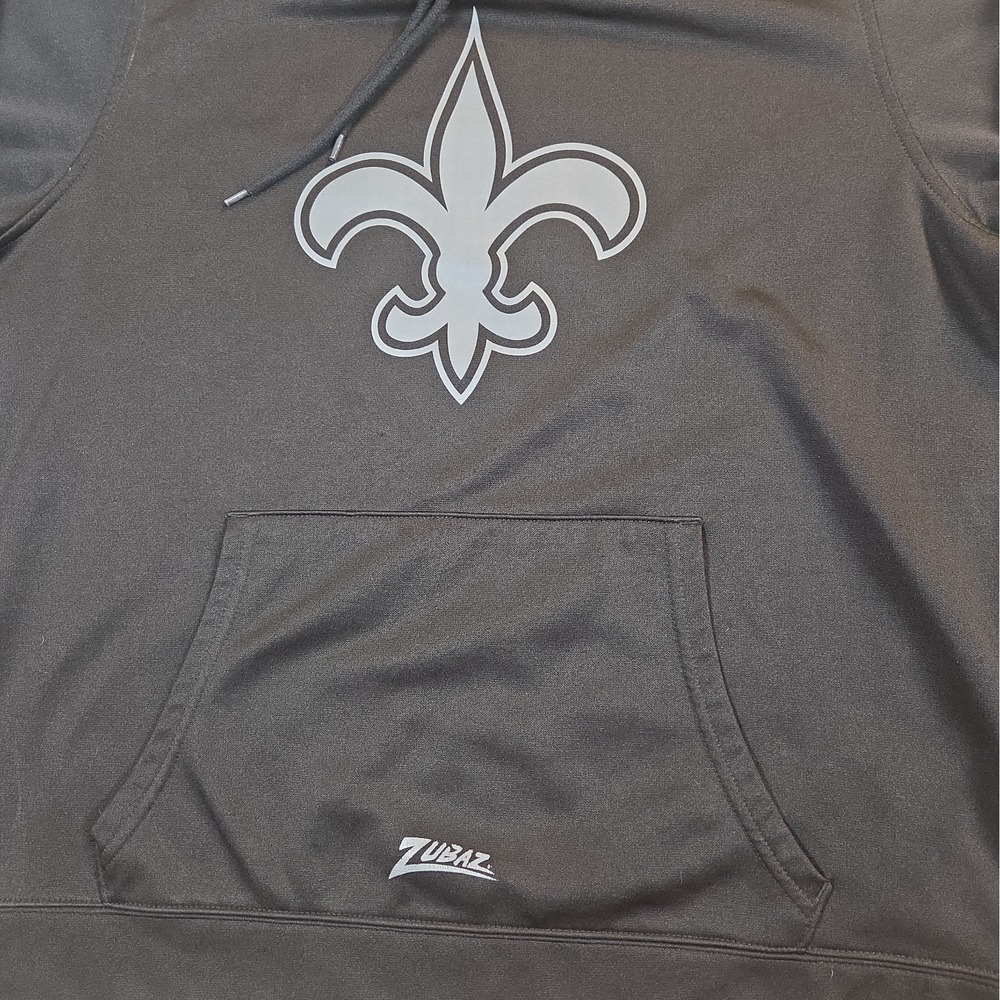 New Orleans Saints XL Hoodie Sweatshirt Zubaz NFL Team Black Gray Digital Camo - Picture 2 of 9